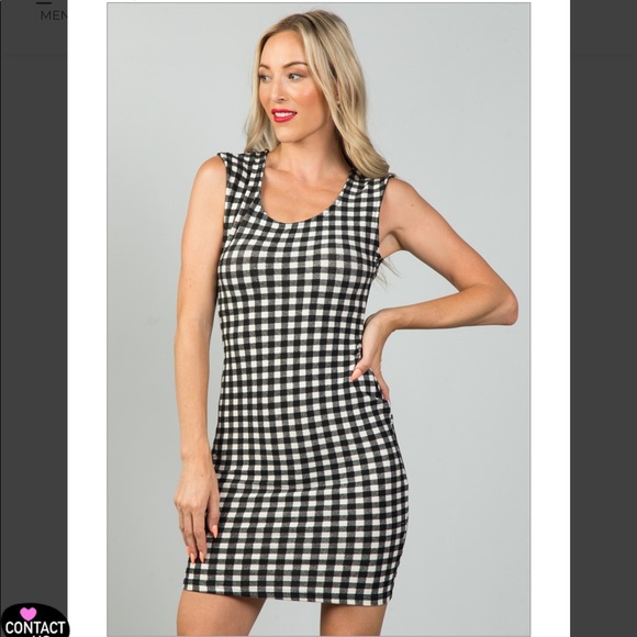 Dresses & Skirts - Checkered Lace Mini Dress